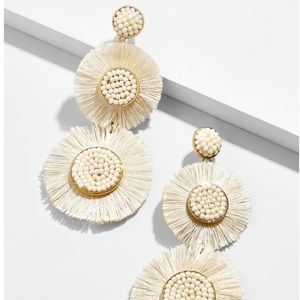 Baublebar Marietta Fringe Drop Earrings-Ivory